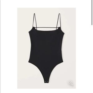 NWT Abercrombie & Fitch Double Layered Seamless Strappy Cami Bodysuit Sz S